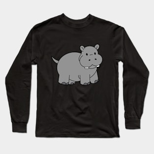 Bold and Bright Hippopotamus Long Sleeve T-Shirt